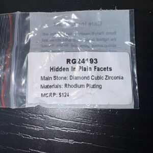 Hidden In Plain Facets Rhodium Plated Ring